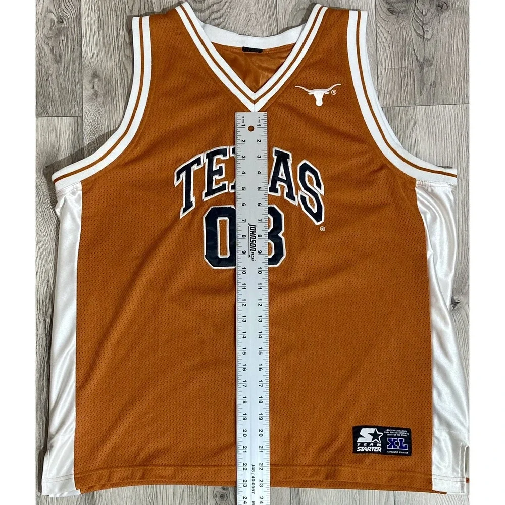 Vintage Texas LongHorns Basketball Jersey #03 Big 12. Starter Embroidered Sz. XL